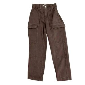 Pacsun brown elastic waist, cargo jeans